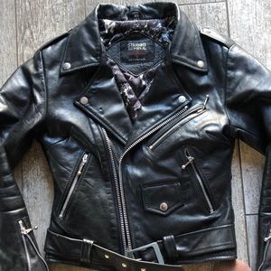 Straight to hell 100% genuine leather jacket